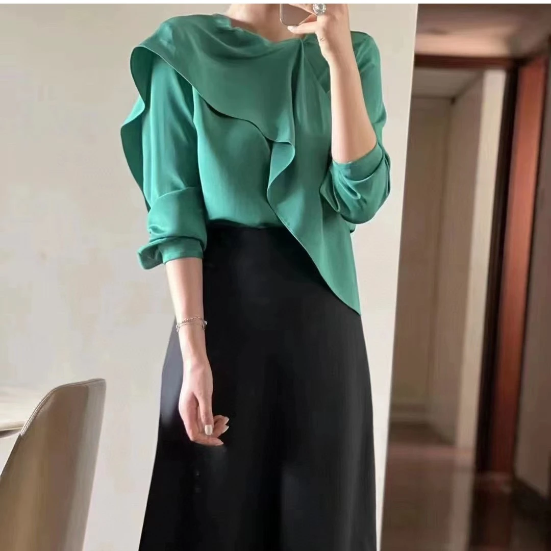 谭谭家-2023新品长袖显瘦百搭洋气小众衬衣-466