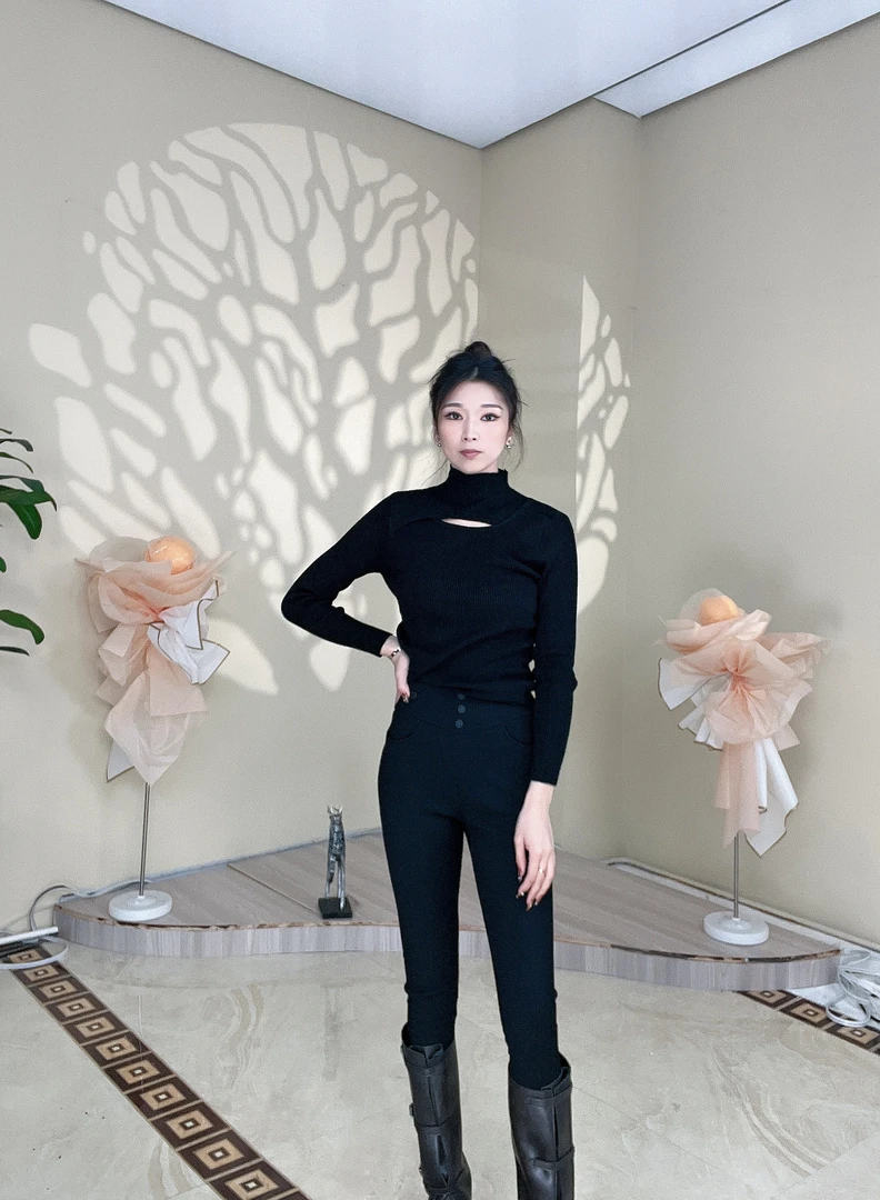 XYZ【吕大小姐】主播上身秋冬气质打底轻奢时尚毛针织衫网红百搭