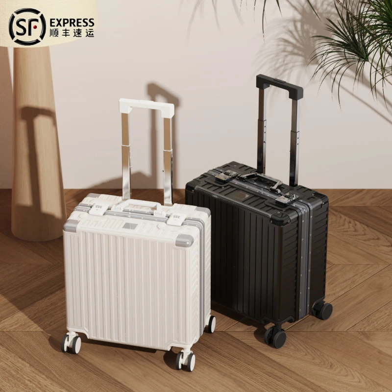 2024新款高档行李箱女网红铝框密码箱18寸登机箱20寸大容量拉杆箱