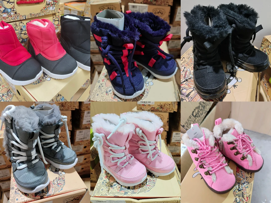 卡特兔雪地靴防水宝宝棉鞋加绒厚保暖冬季男女中小童鞋冬款