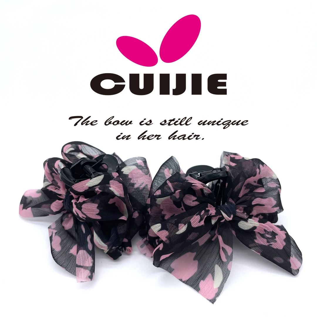 2024新款H858櫻花迷你对夾气质迷你黑色抓夹发饰头饰轻奢时尚百搭