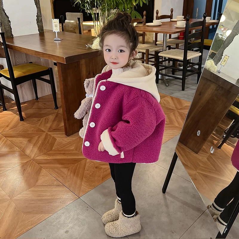 女童外套2023新款秋款儿童秋装洋气上衣宝宝加厚冬季毛衣