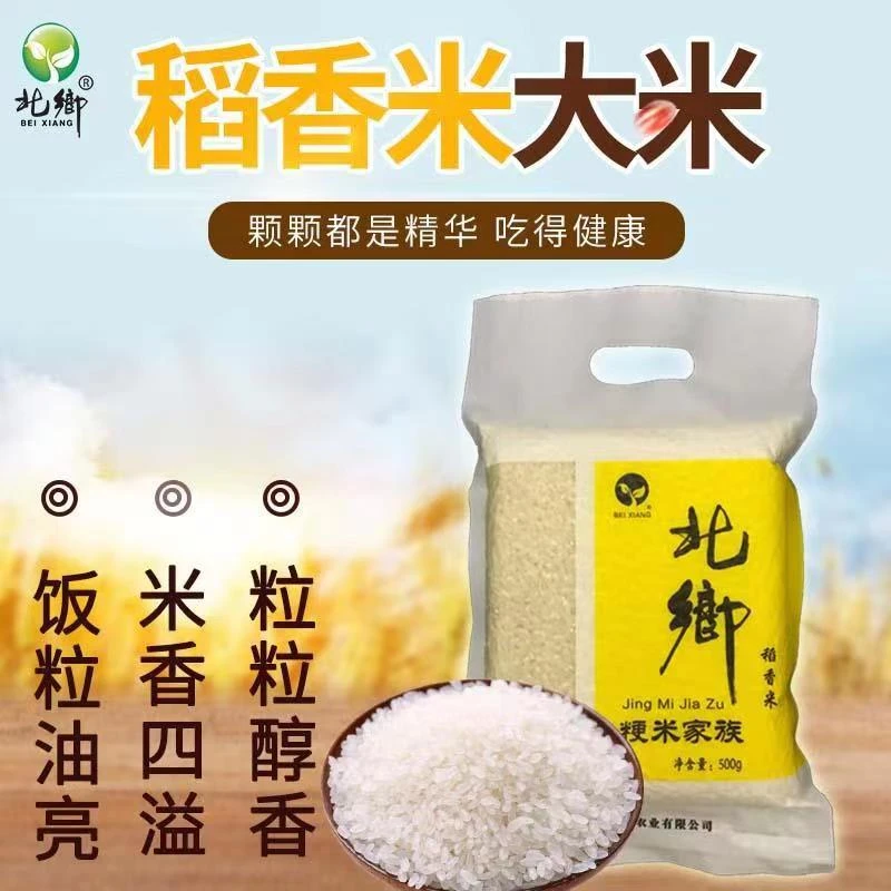 北乡清水大米 500g/袋真空包装当季梗米特惠装新鲜营养好吃