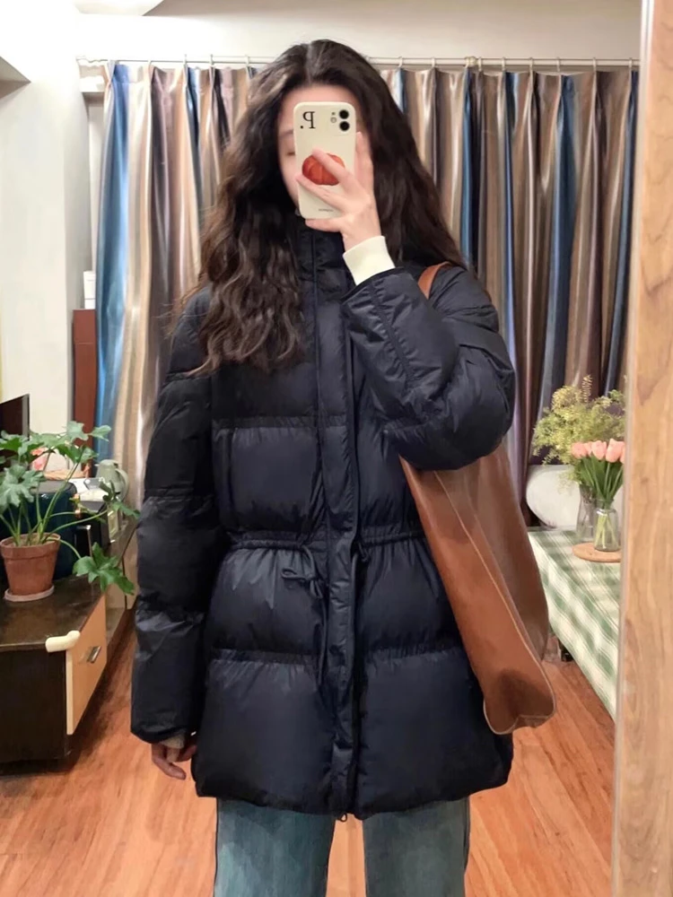 黑色短款羽绒服女冬季2024年新款时尚洋气高级感超好看小众设计感