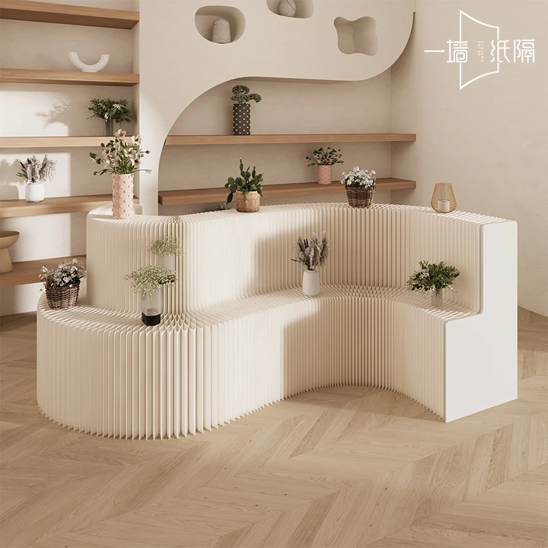 时尚双层可发光长条展台商品橱窗展示架客厅可折叠收纳置物展架