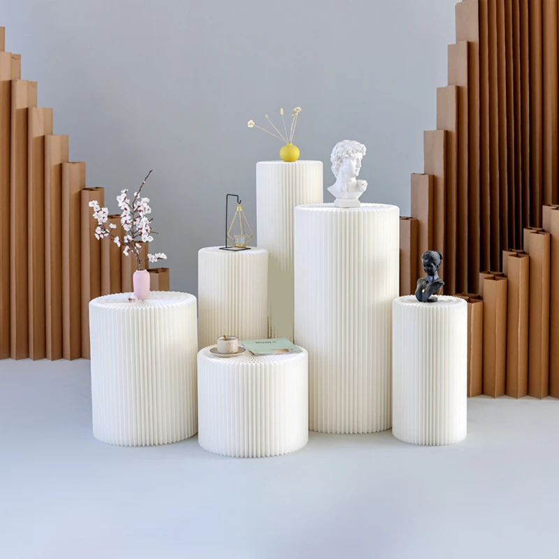 创意展示台纸质展示柜便携陈列展示台家用商用展会产品展示台架