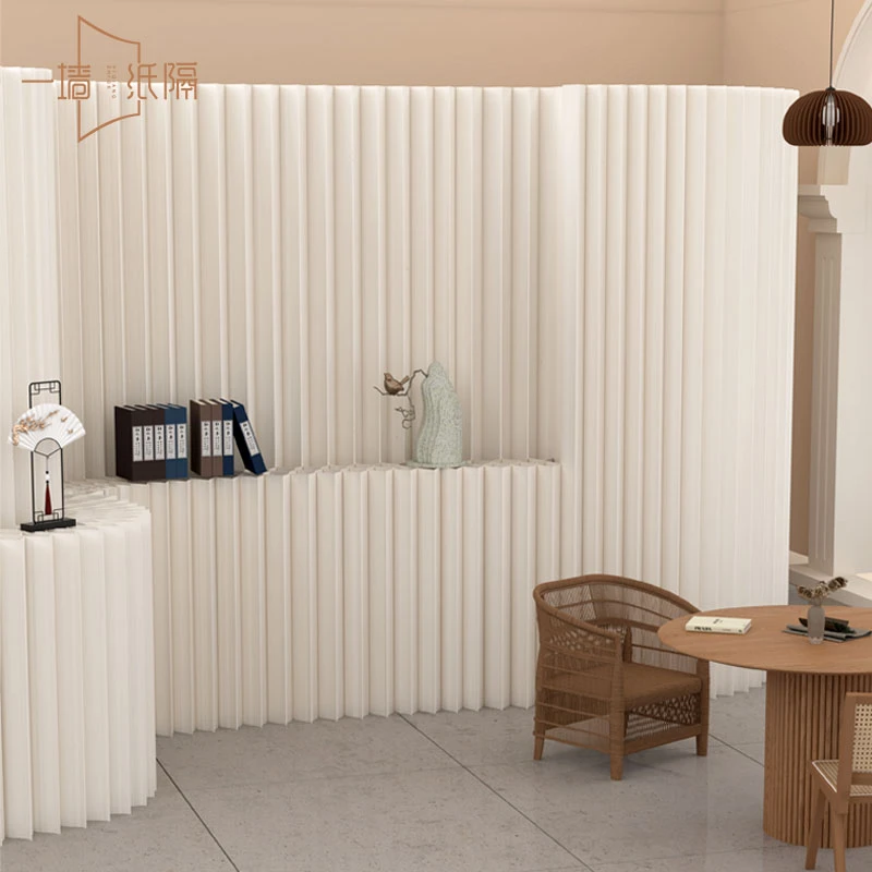简约客厅可置物纸屏风艺术空间隔板商超VIP室可移动折叠隔断墙