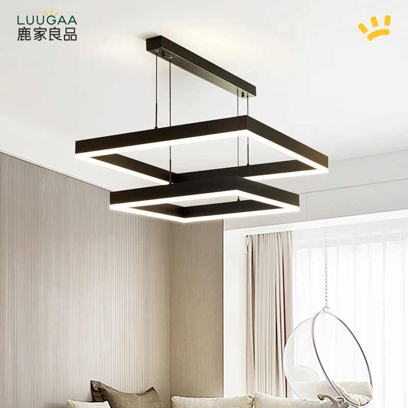 鹿家良品护眼方形客厅吊灯全光谱现代意式简约北欧全屋套餐主灯具