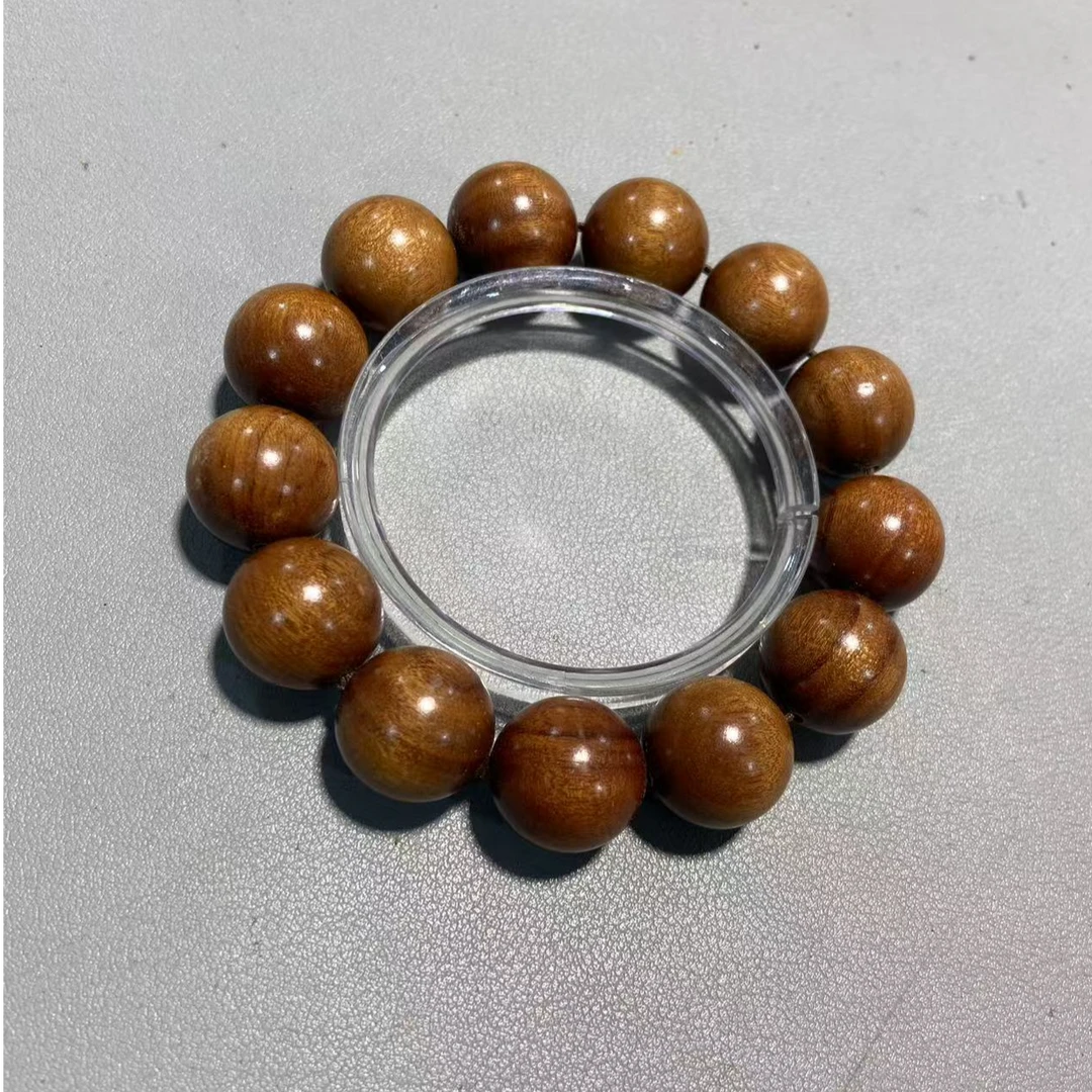 B253桃木圆珠卡1.8单圈手串（底色多样，发其一）