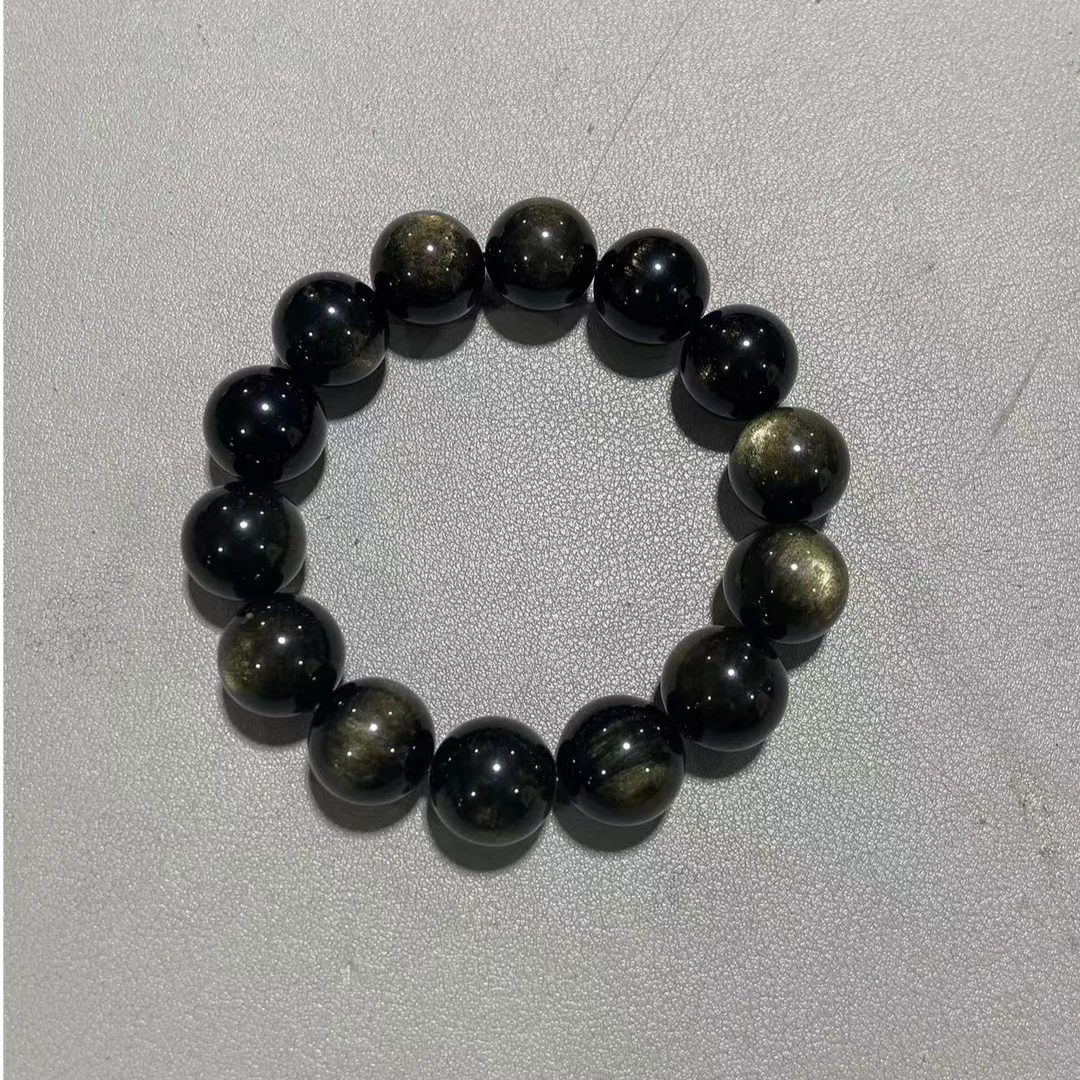 C306金曜圆珠卡1.6单圈黑曜石手串