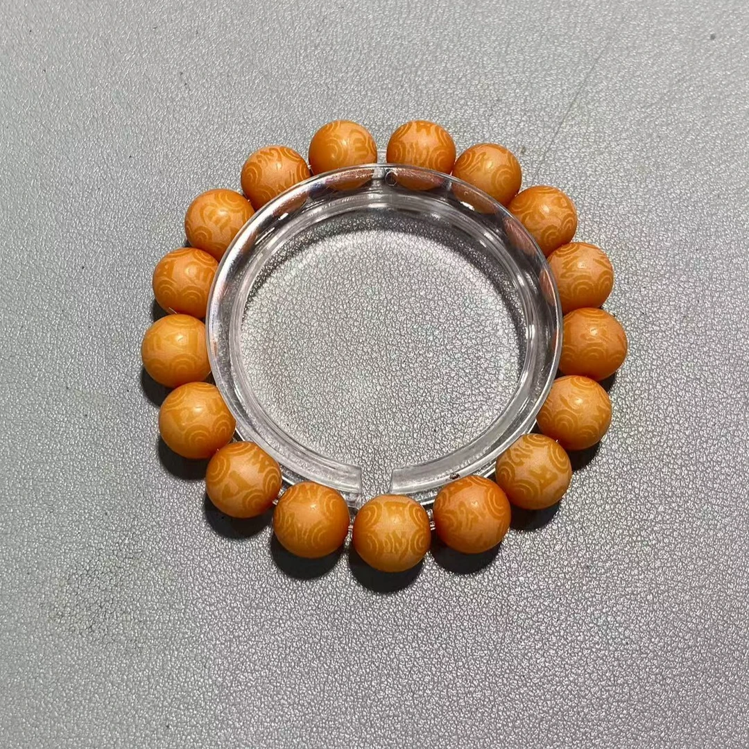 P576菩提卡1.2回纹雕刻珠单圈手串