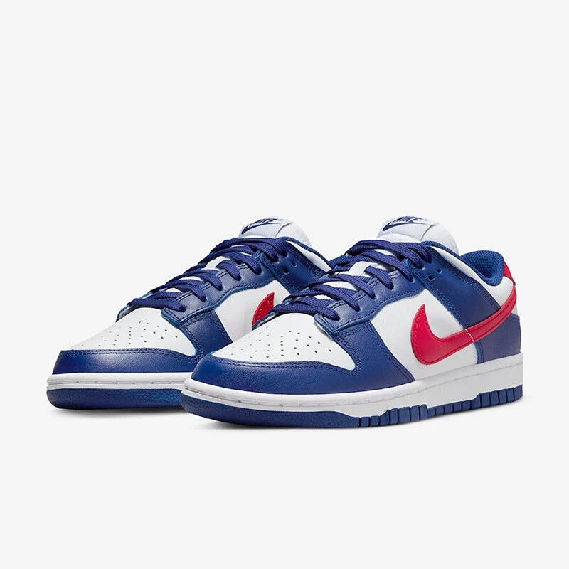 Nike耐克Dunk Low白蓝红女款潮流复古低帮休闲板鞋 DD1503-119