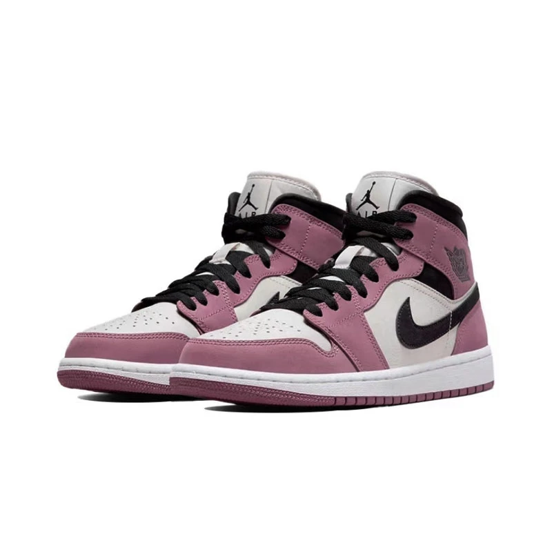 Air Jordan 1 Mid SE AJ1 浆果粉 白粉 中帮复古篮球鞋DC7267-500