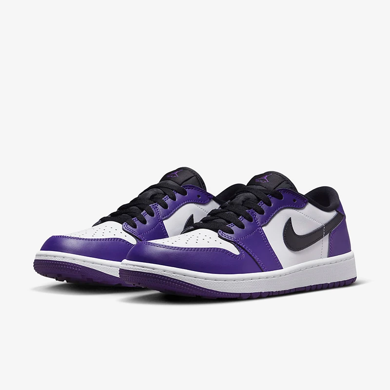 Air Jordan 1 Low Golf AJ1黑白紫 男女同款低帮篮球鞋DD9315-105