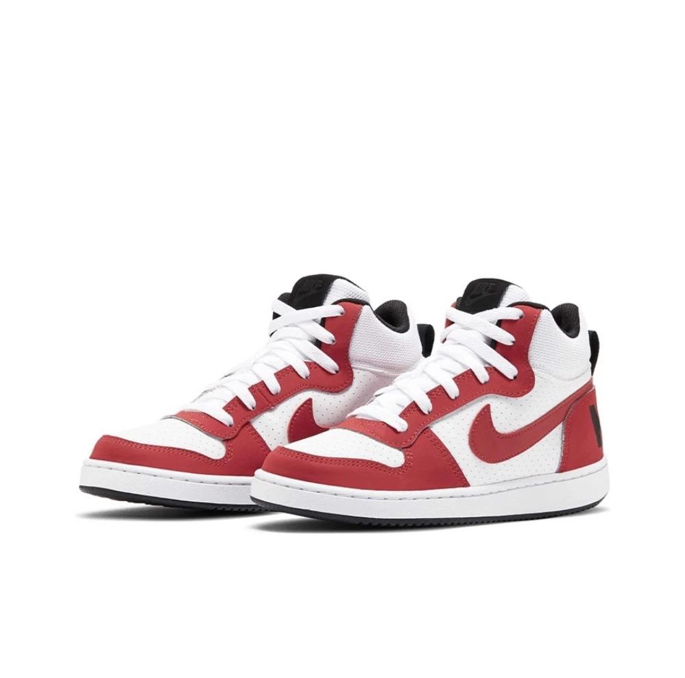 Nike Court Borough Mid女子白红复古运动高帮板鞋839977-103