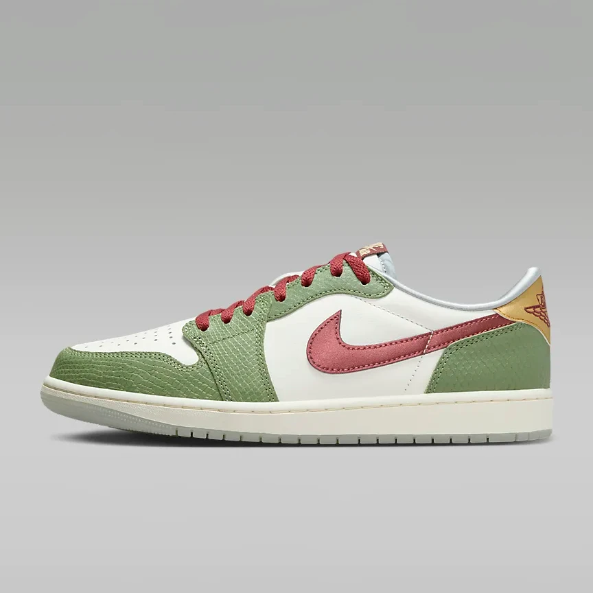 Air Jordan 1 Low AJ1龙年青龙白绿低帮复古篮球鞋 FN3727-100