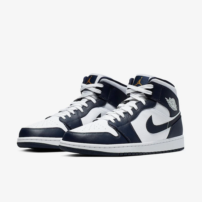 Air Jordan 1 Mid AJ1黑曜石 男鞋 中帮复古休闲篮球鞋554724-174