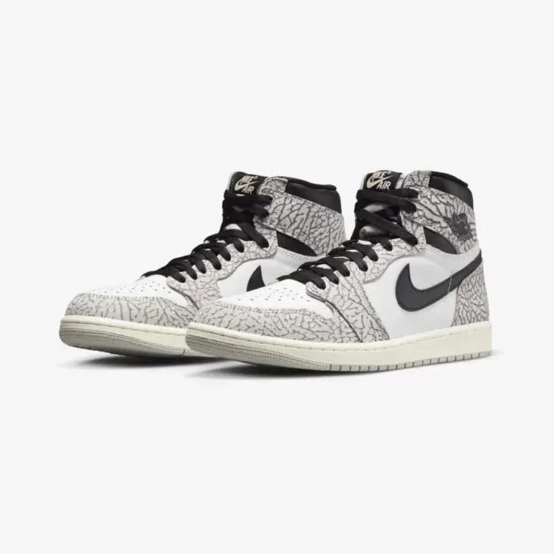 Air Jordan 1 High OG AJ1白水泥爆裂 男鞋 复古篮球鞋DZ5485-052