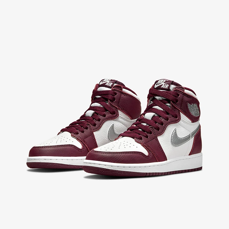 Air Jordan 1 GS AJ1女款波尔多酒红色 高帮休闲篮球鞋575441-611