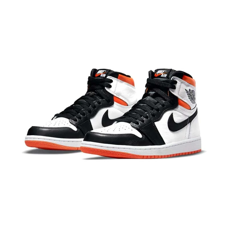 Air Jordan 1 AJ1黑白橙扣碎4.0黑脚趾复古男子篮球鞋555088-180