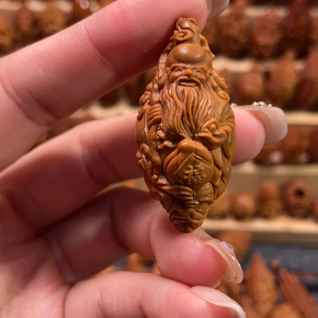 橄榄核核雕寿星081我