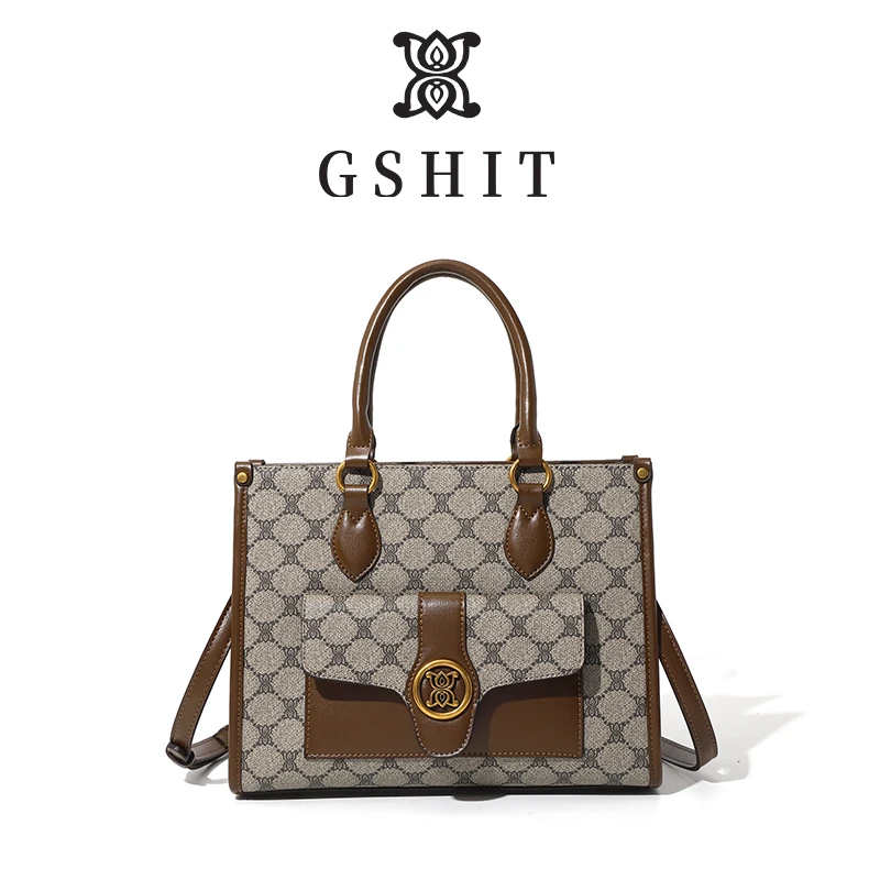 GSHIT/古仕特新款时尚轻奢经典潮流百搭女士印花小众手提包2709