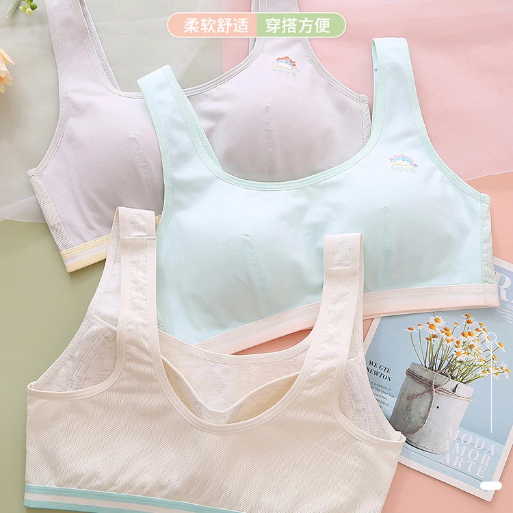 女童内衣发育期小学生初中14岁16青春期棉质少女儿童小背心女大童