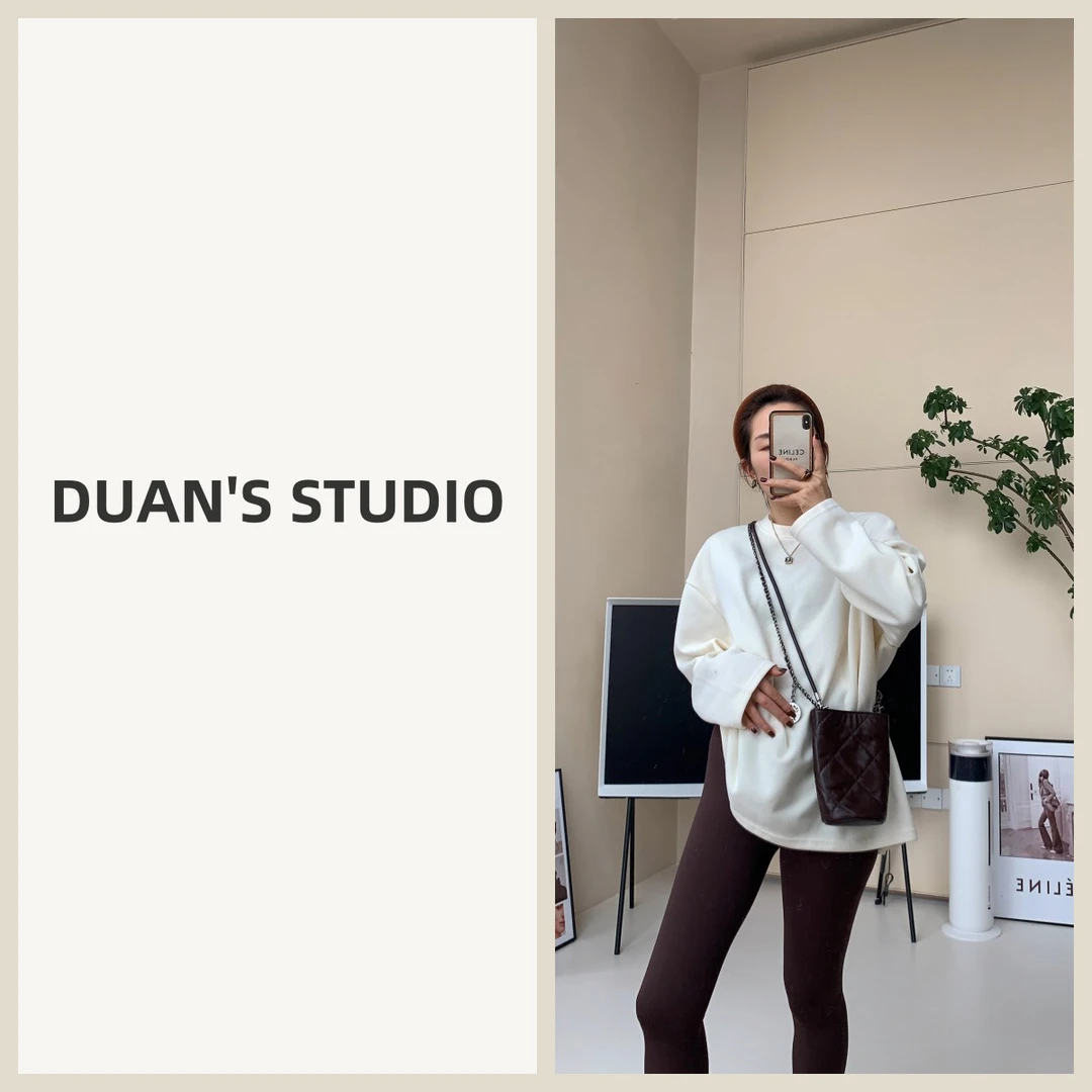 2023新品【DUAN'S】简约菱形格单肩百搭纯色小号水桶手机包