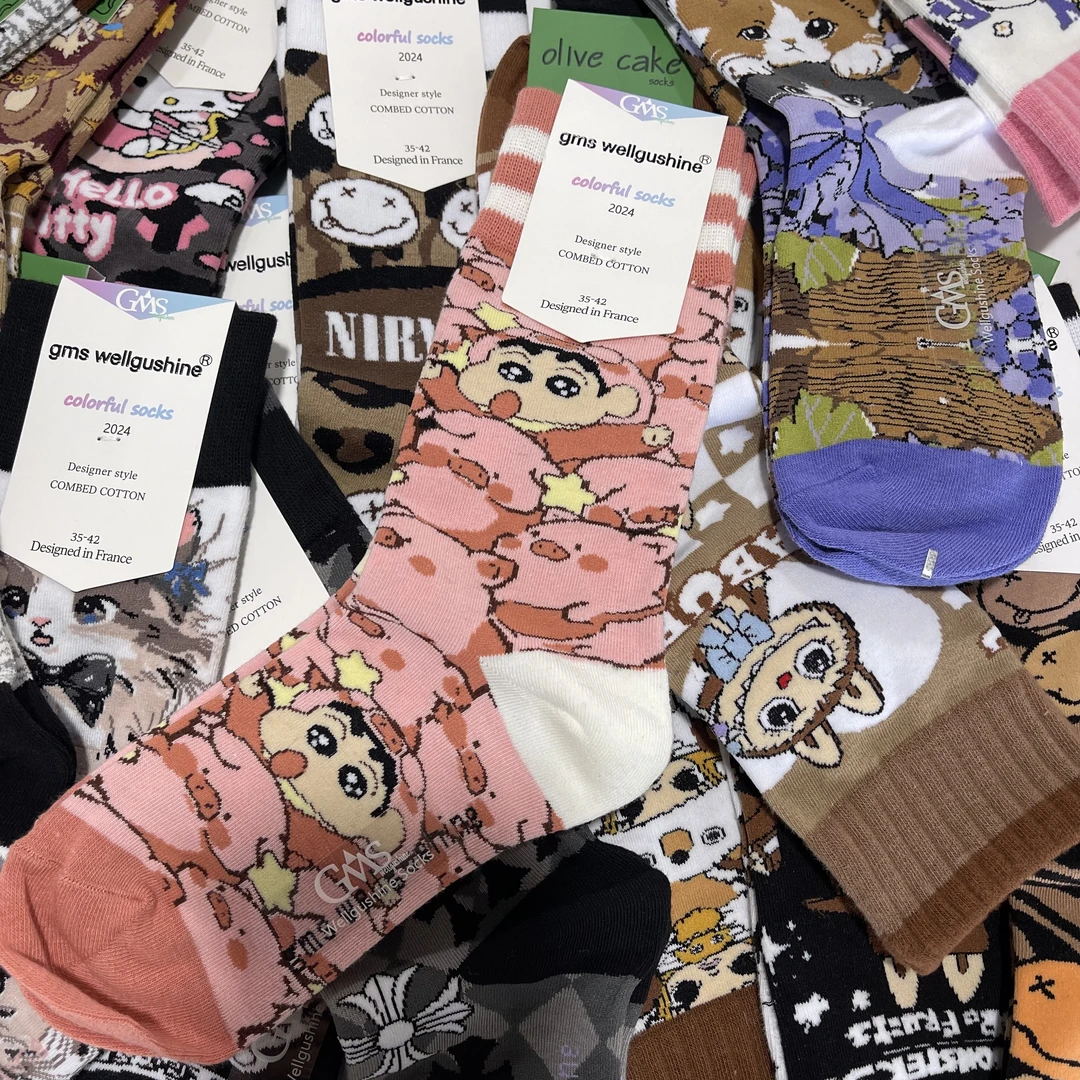 三只兔潮牌！（1~200）ins潮袜女袜潮牌！1号链接