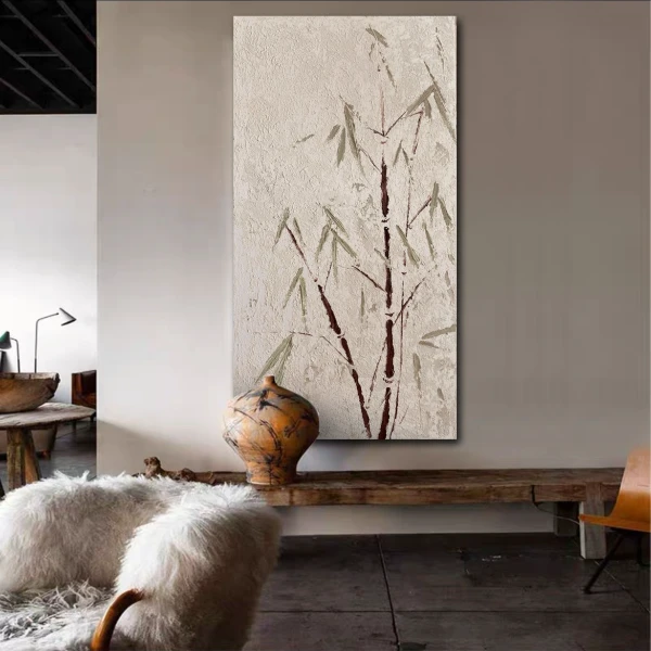 纯手绘现代轻奢风格精品厚肌理装饰画纯手工制作价值