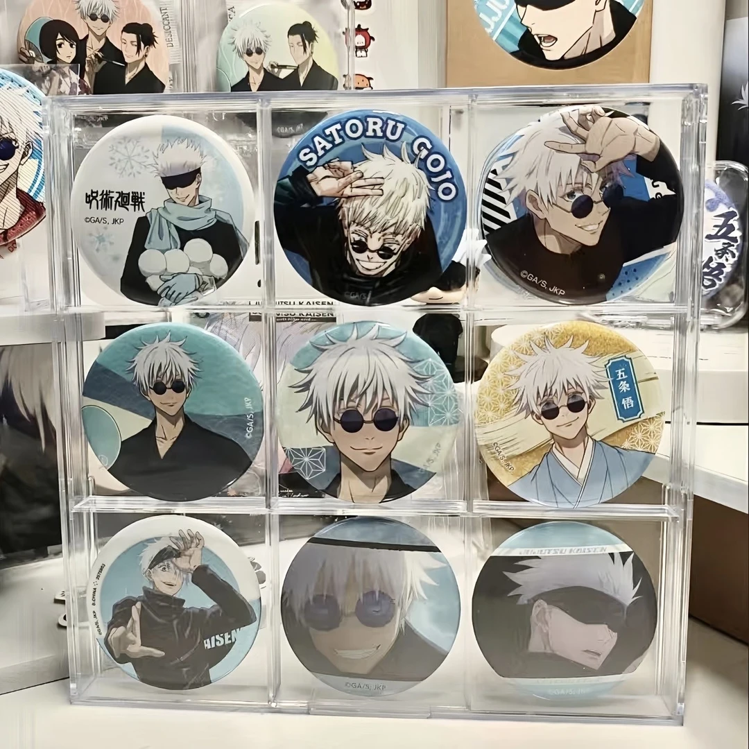 百元店九宫格58mm吧唧展示架透明收纳盒动漫徽章小卡吃谷人防尘盒