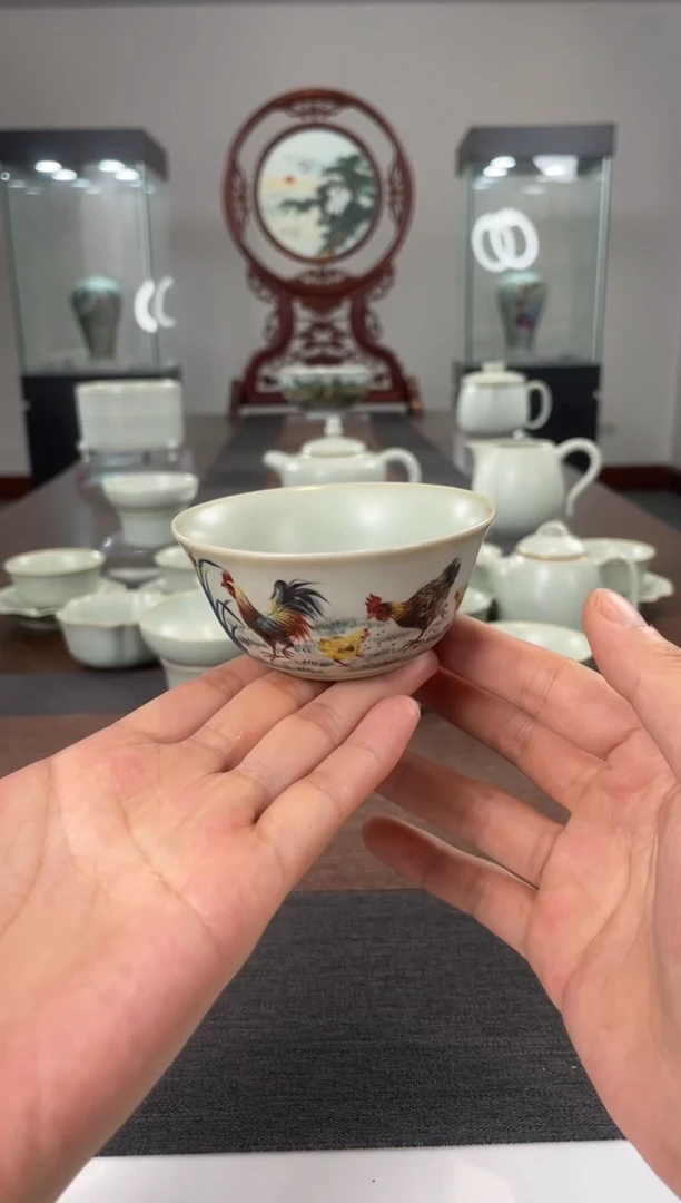 【闪购商品】杯子周泽堂余秀华老师彩绘鸡缸杯