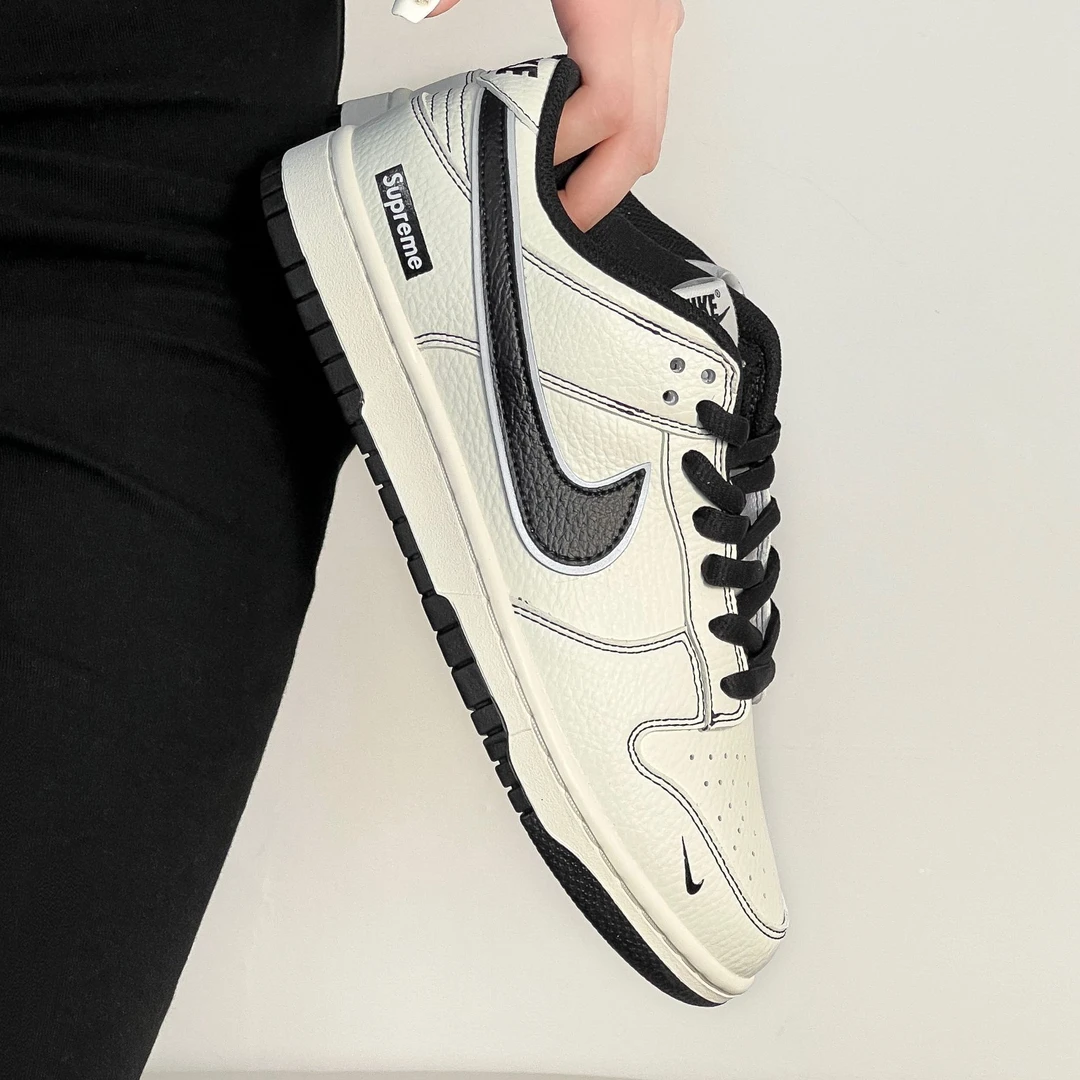 【Nike/耐克】Dunk  白黑限定潮流夏季情侣复古百搭高端【定制球鞋】