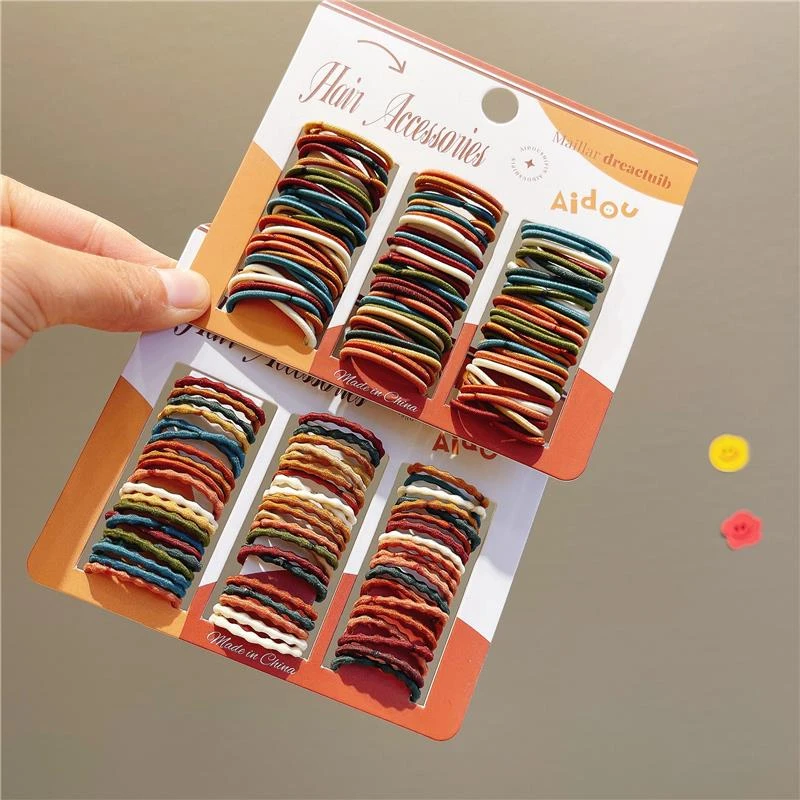 儿童发饰女宝宝小号发圈咖色森系皮筋耐用高弹不伤发婴儿拇指头绳