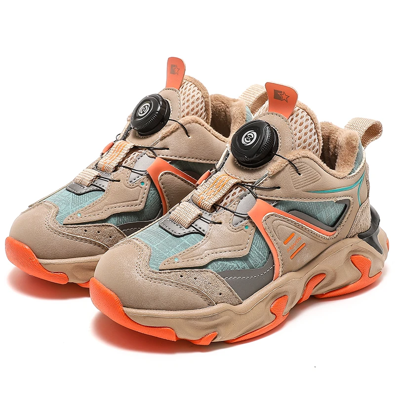 【清货】22715【加绒】男女童老爹鞋秋冬潮款儿童旋转纽扣运动加绒