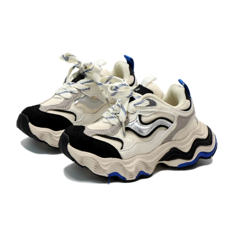 【清货】3228【单里】儿童时尚老爹鞋个性擦色休闲鞋