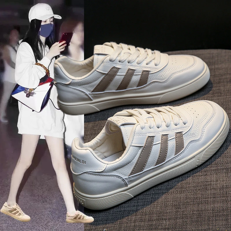 透气板鞋阿甘小白鞋子女2024春夏季新款百搭平底休闲运动鞋