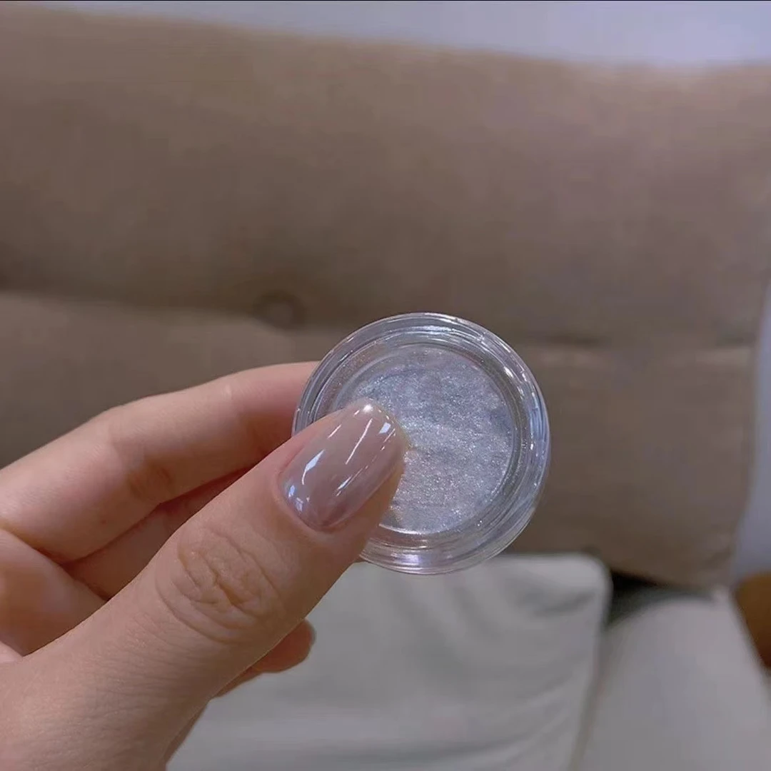 网红美甲镀色极光粉镀晶粉清透超亮电镀效果月光魔镜粉温柔风指甲