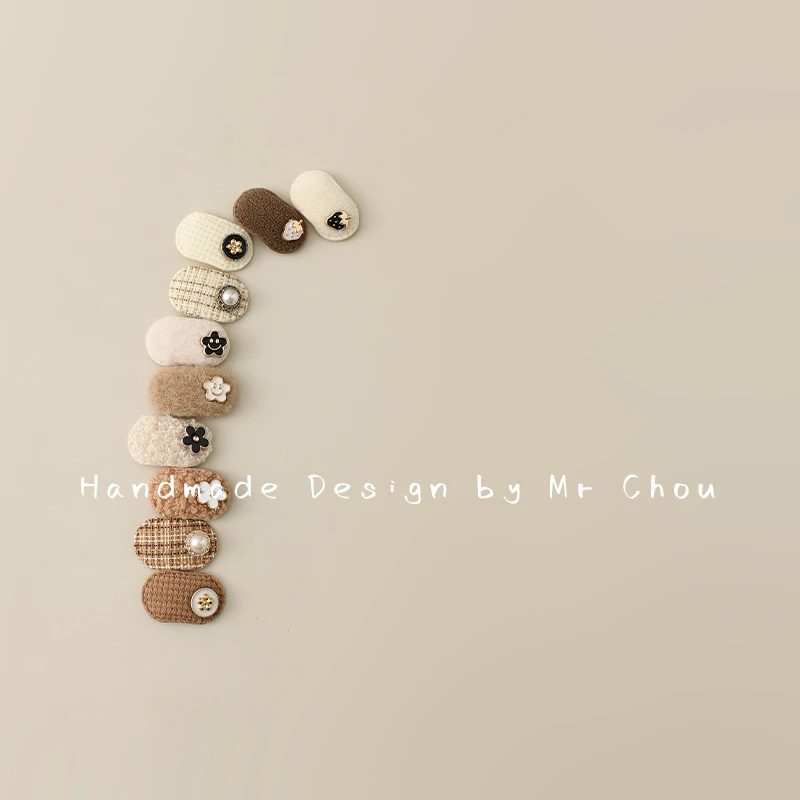 女宝宝发夹小香风花朵毛绒儿童发卡可爱女童碎发BB夹婴儿夹子头饰