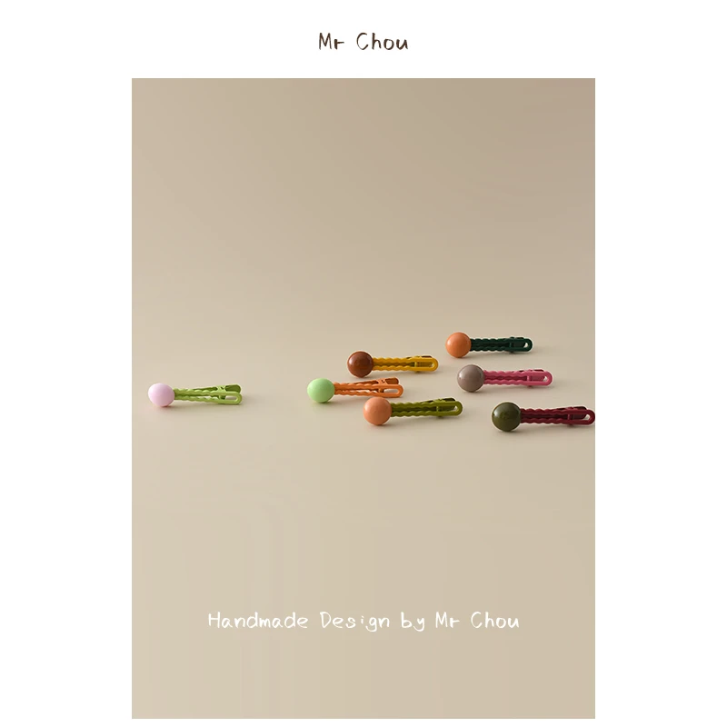 儿童小糖豆发夹女侧边BB鸭嘴夹碎发刘海夹前额夹子卡子头饰发卡