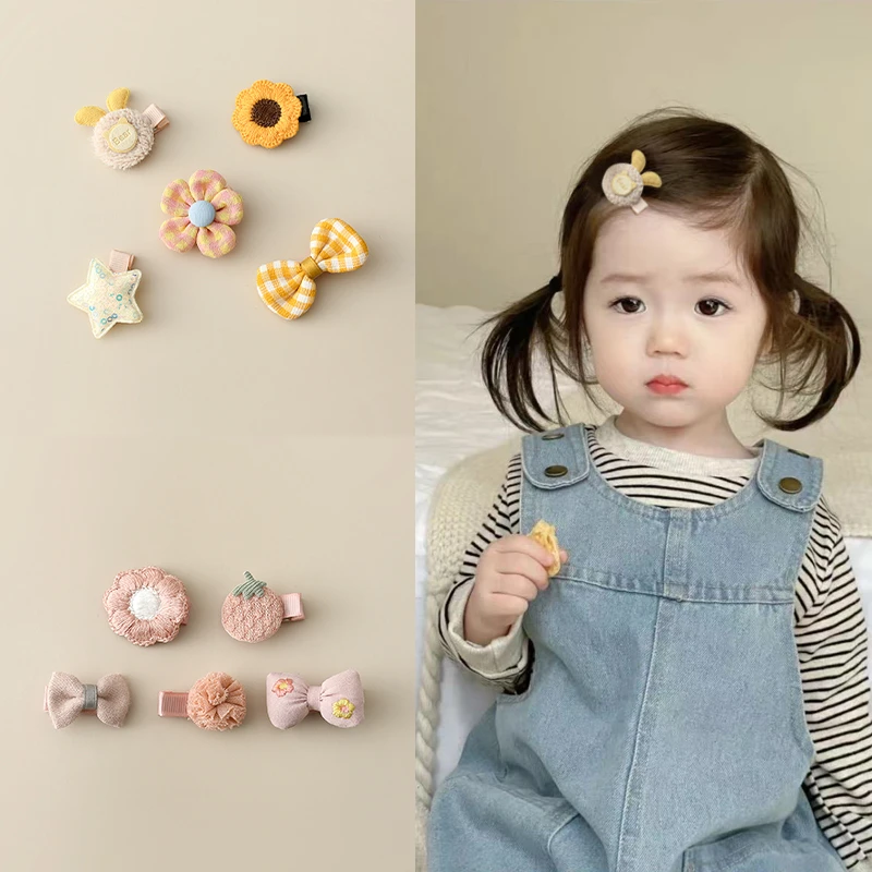 女宝宝全包布发夹套装夹头发不伤发婴幼儿汗毛都能夹diy手工发饰