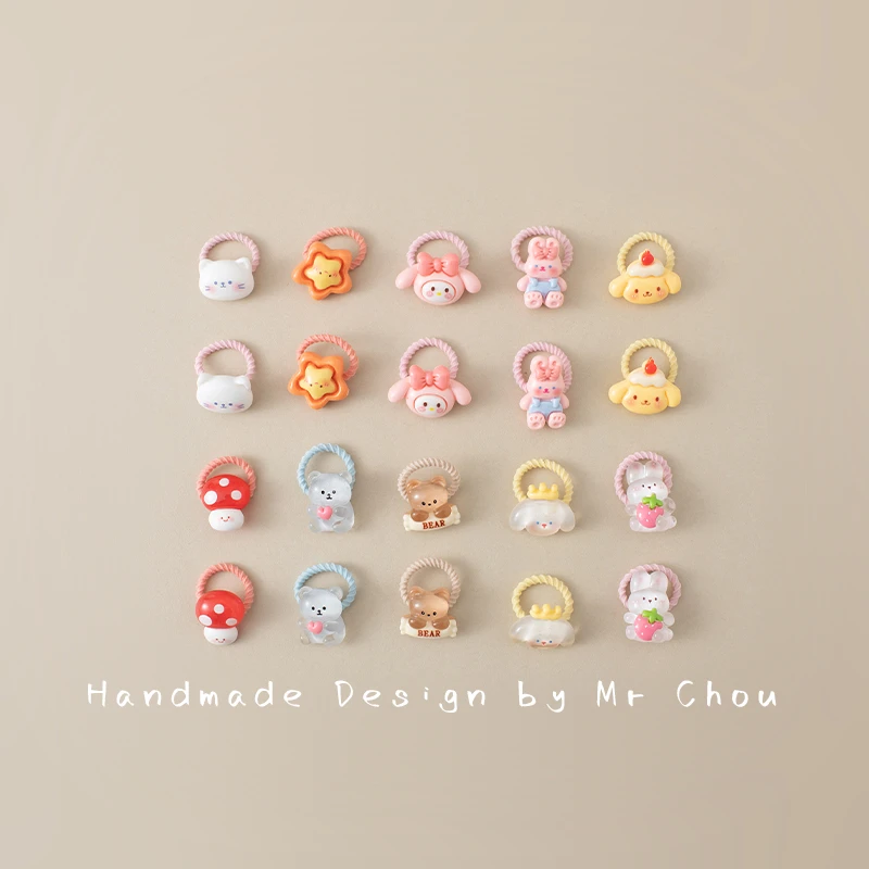 婴儿小号皮筋发饰发量少不伤发0-3岁扎头发宝宝拇指圈扎啾啾发绳