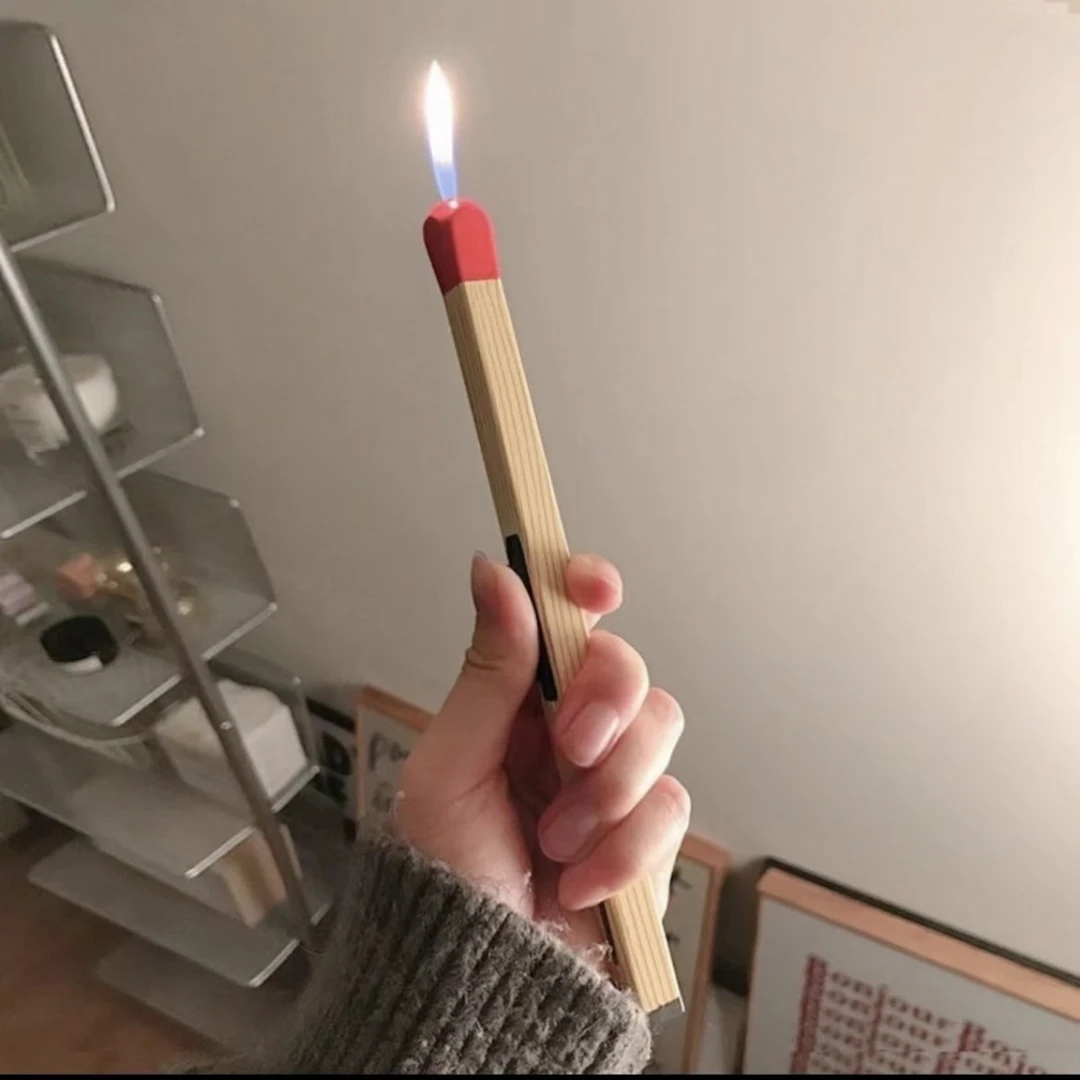 火柴棒打火机ins女孩明火创意充气超大香薰点火器闺蜜送男女礼物