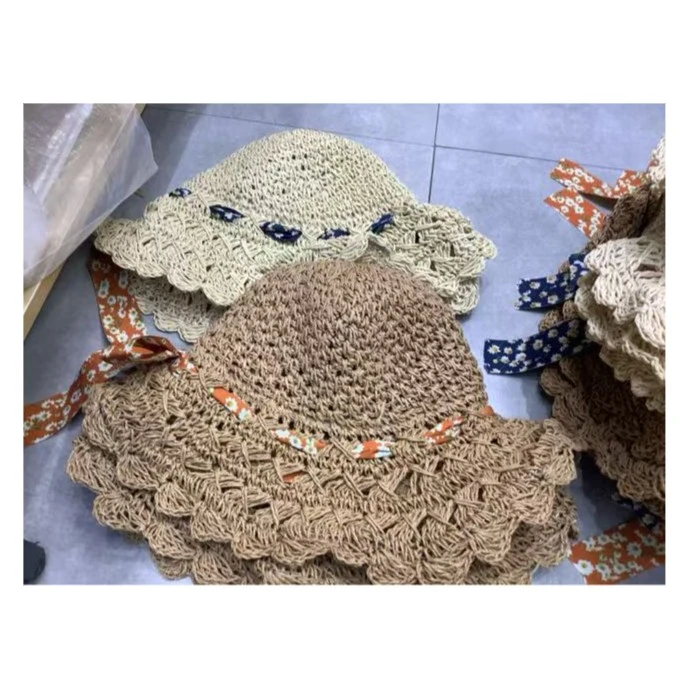 【七彩衣新品】碎花布带草帽