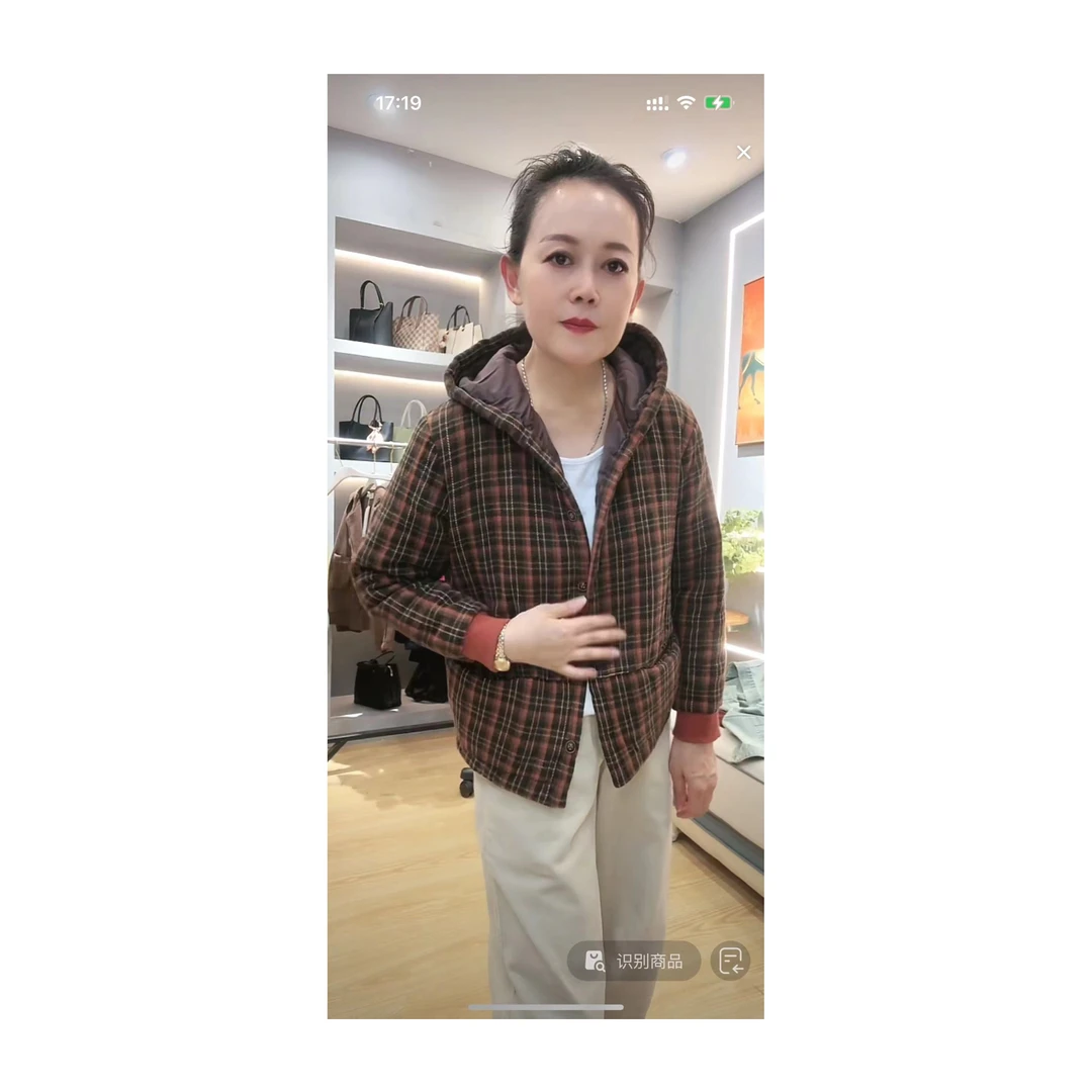 【七彩衣新品】1253时尚棉麻休闲连帽百搭棉外套