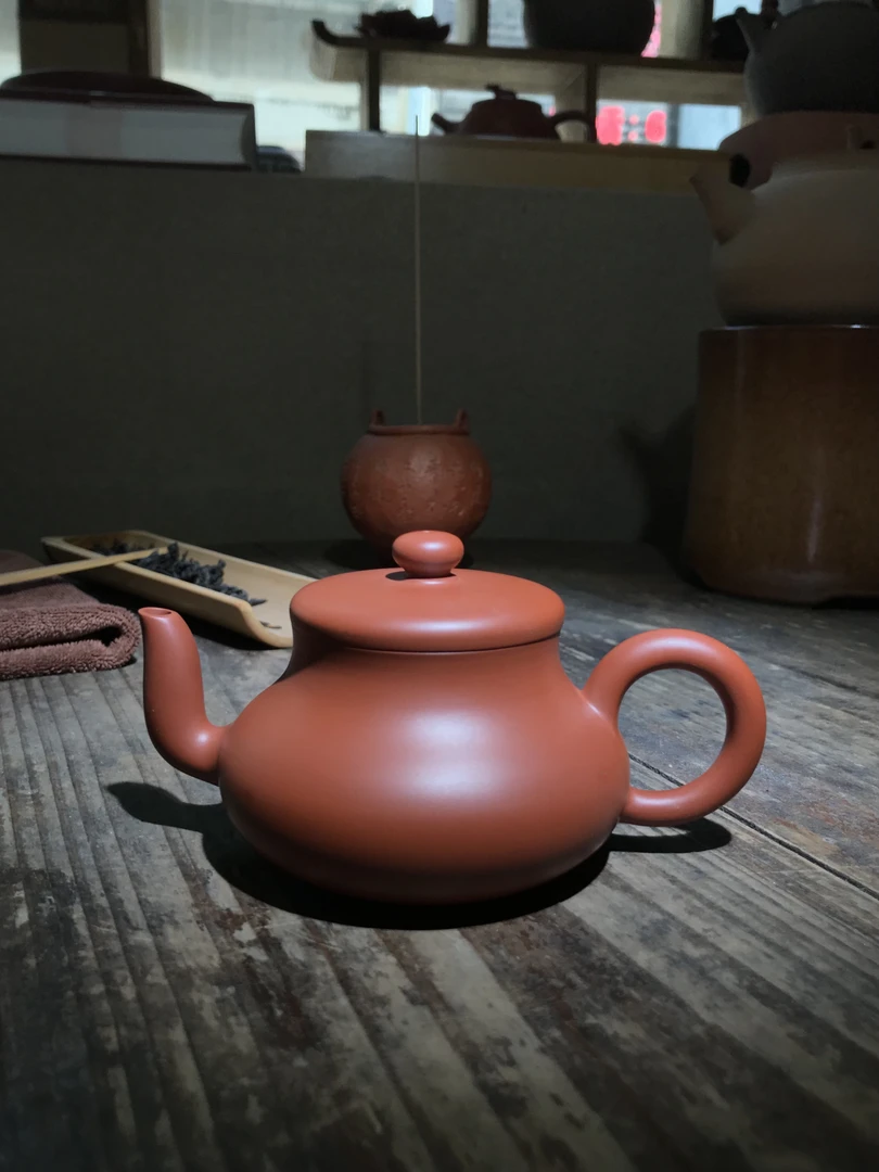 潮州手拉壶水平壶君德壶茶壶泥壶朱泥泡茶壶茶具全手工纯手工手制