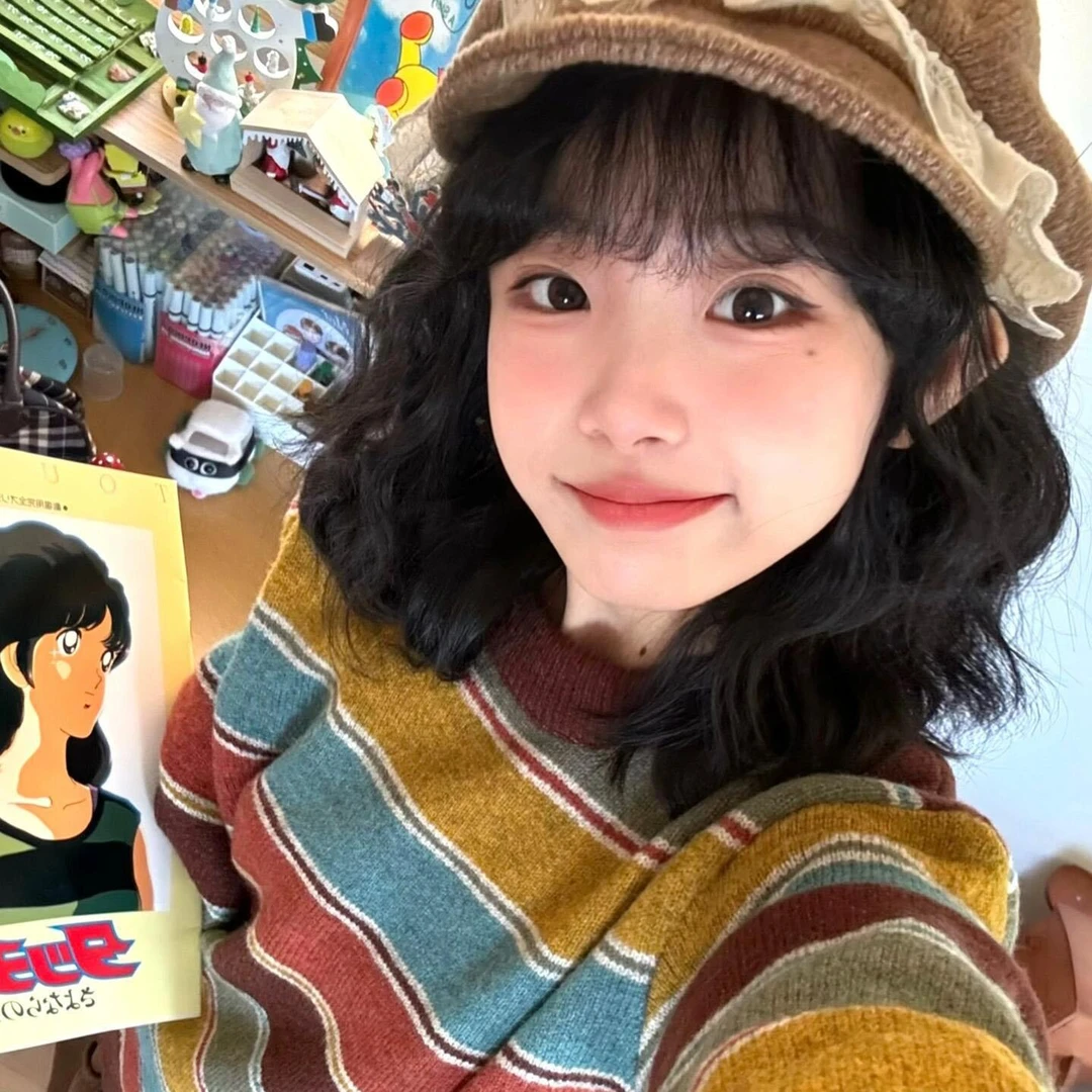 超好看复古条纹毛衣套头冬季加厚大码小个子秋冬穿搭宽松针织上衣