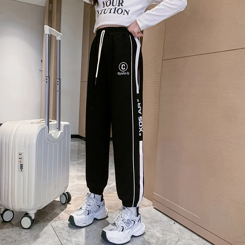 女童运动裤春秋款2023新款秋装儿童裤子秋季大童洋气女孩休闲卫裤