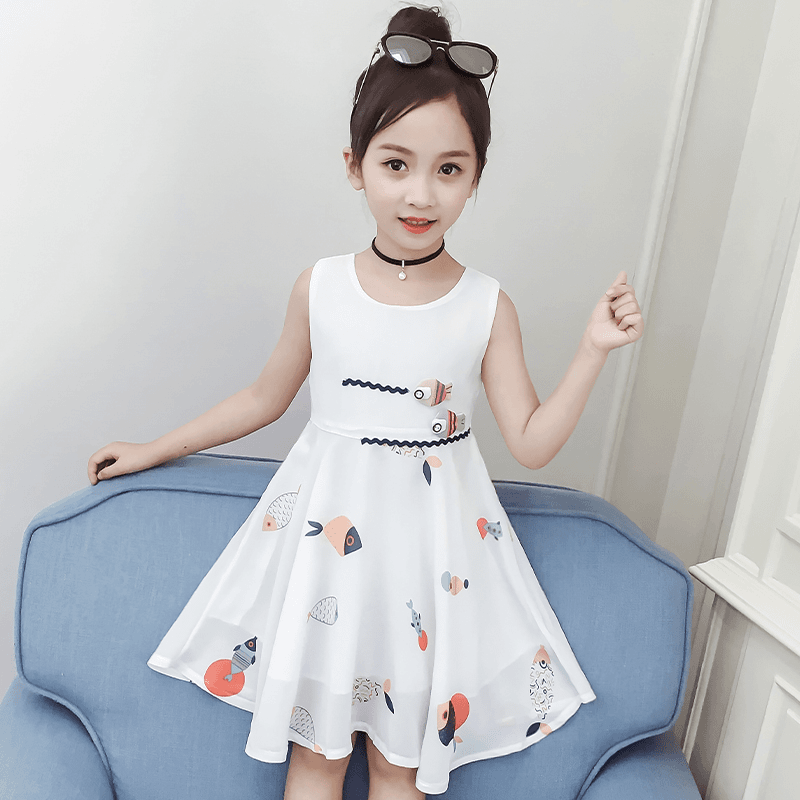 nuomimam/糯米妈妈 女童连衣裙夏装2024新款洋气夏季童装小女孩公主裙雪纺裙儿童裙子