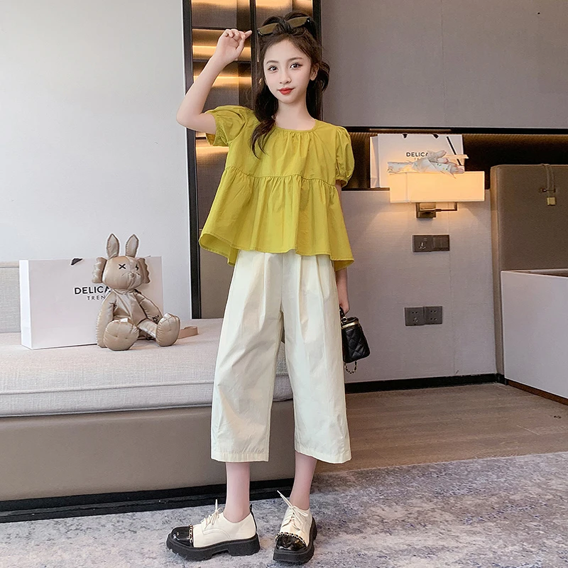 女童夏季套装2025新款爆款6-12岁15岁中大童休闲运动薄款时尚洋气